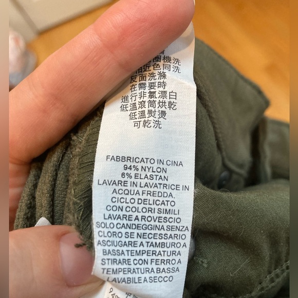 Prana pants, green with stitching details, size 2 short - Picture 9 of 9